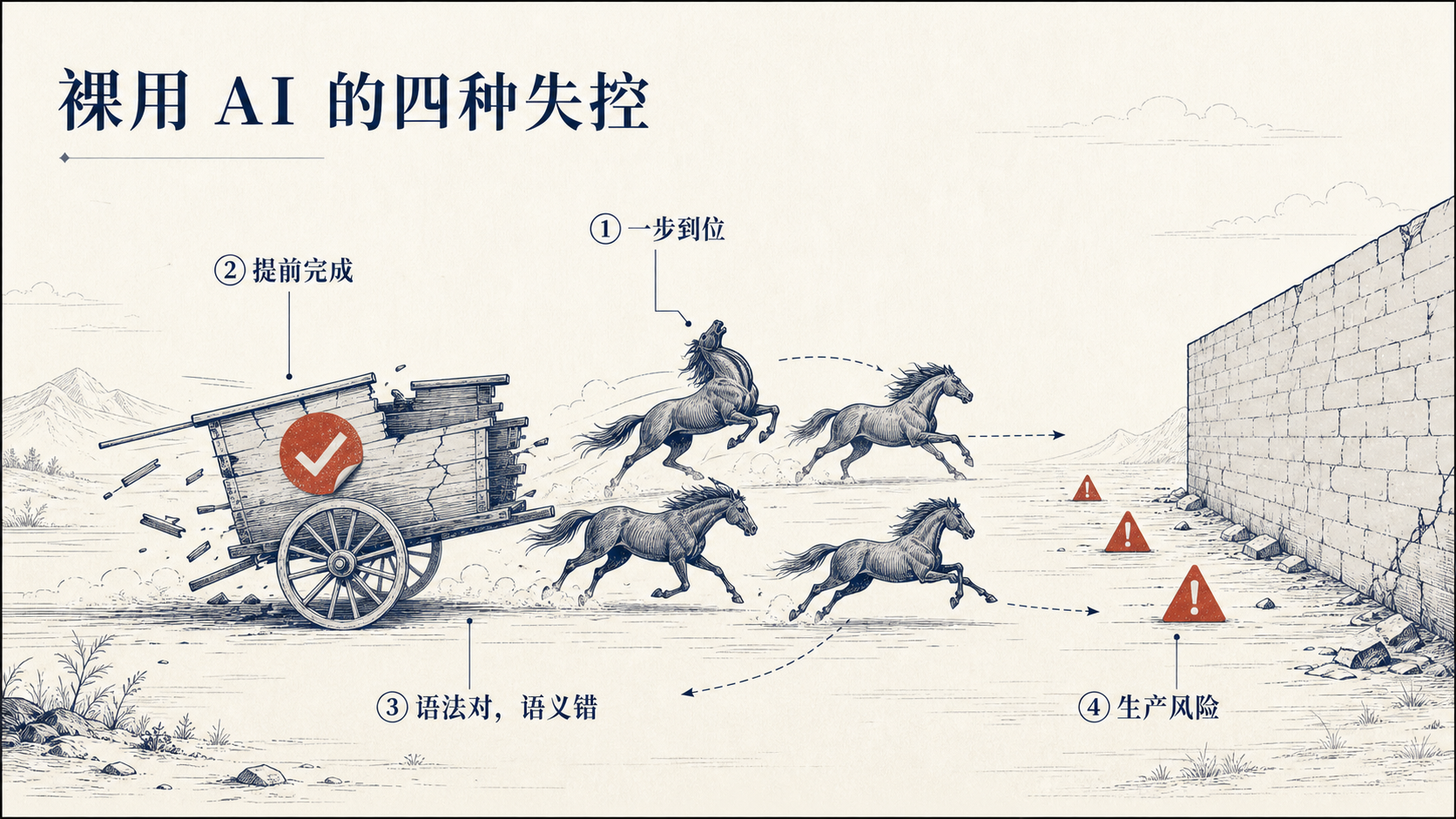 裸用 AI 的四种失控